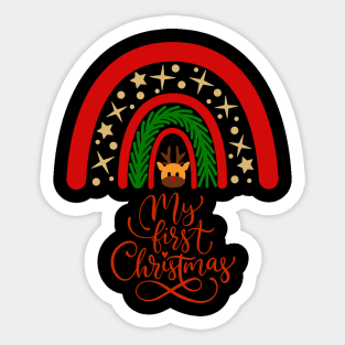 First Christmas tshirts Sticker